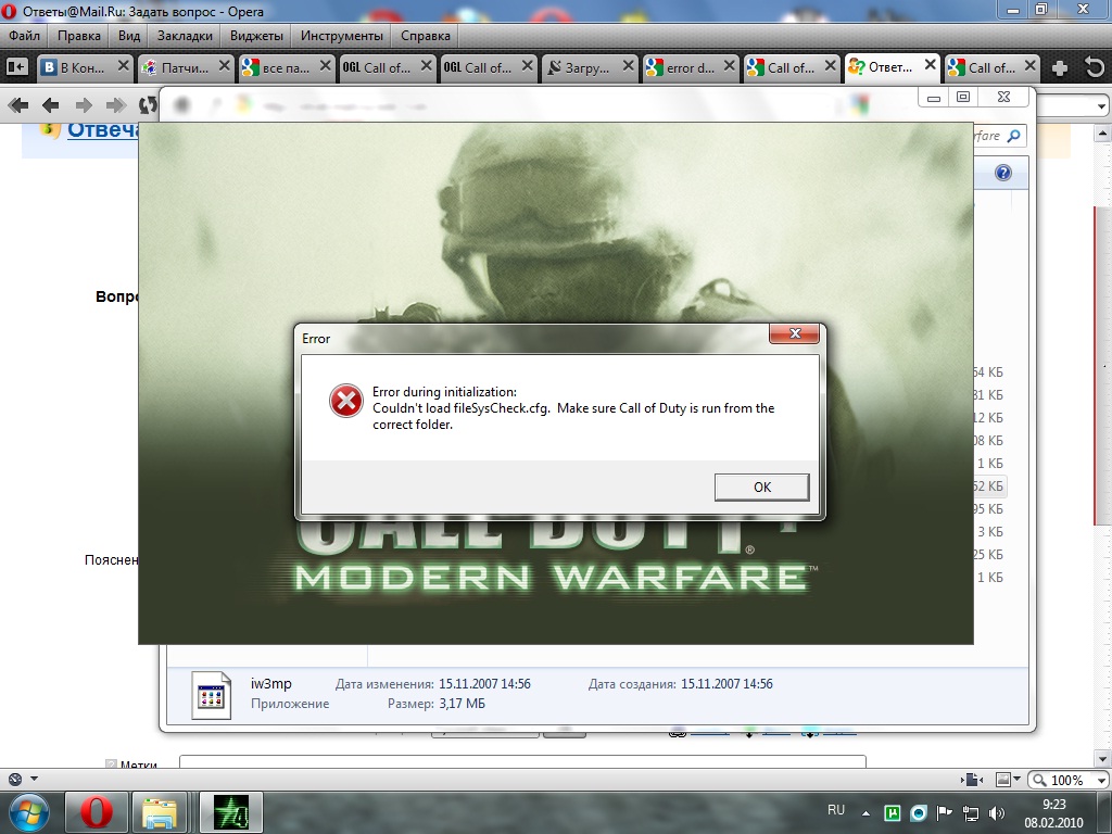 Error Cod Mw3 Missing Fx