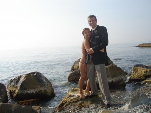 на работе с женой