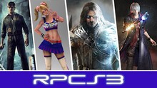 Логотип RPCS3 с изображениями персонажей из видеоигр на фоне.