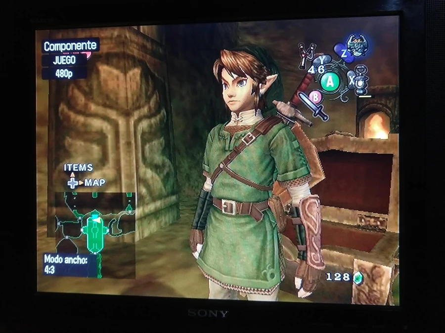 Who said that Zelda Twilight Princess on GCN is a blurry game? I don't see  it at all! Game is shown on a 4:3 / 640x480 / 480p LCD Sony TV on