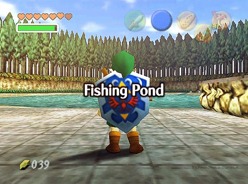 𝔙𝔦𝔡𝔢𝔬 𝔊𝔞𝔪𝔢𝔰 — Fishing Pond, in the Lake Hylia. The Legend of...