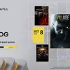 Логотип PlayStation Plus с изображениями игр и текстом о новом игровом каталоге.